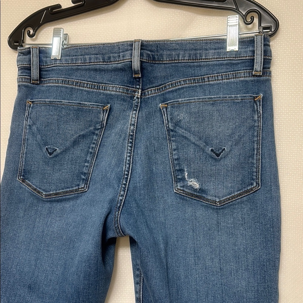 Hudson Jeans Blue Skinny Denim with Distressing - Picture 9 of 10